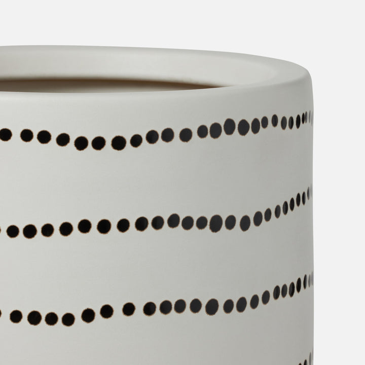 Perris, White/Black, Umbrella Stand, Ceramic