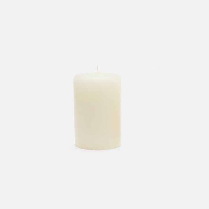 4"Dx6"H Pillar Candles, Ivory, Boxed Set Of 2