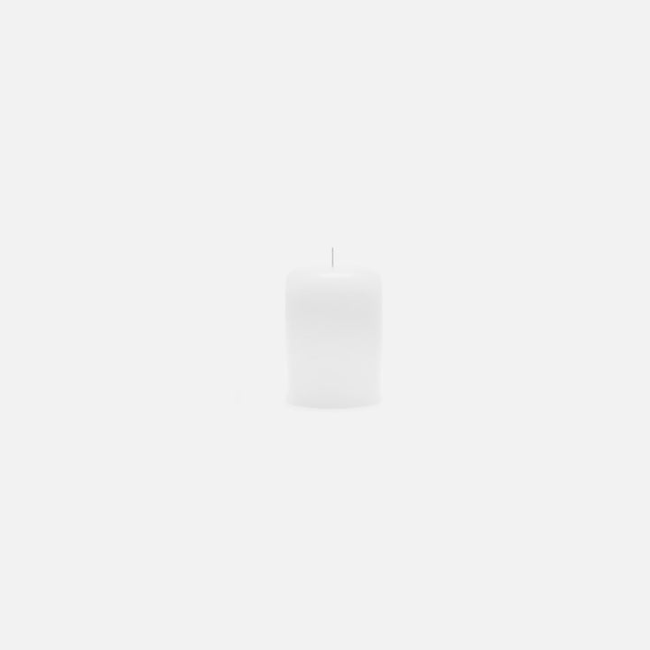 3"Dx4"H Pillar Candles, White, Boxed Set Of 3