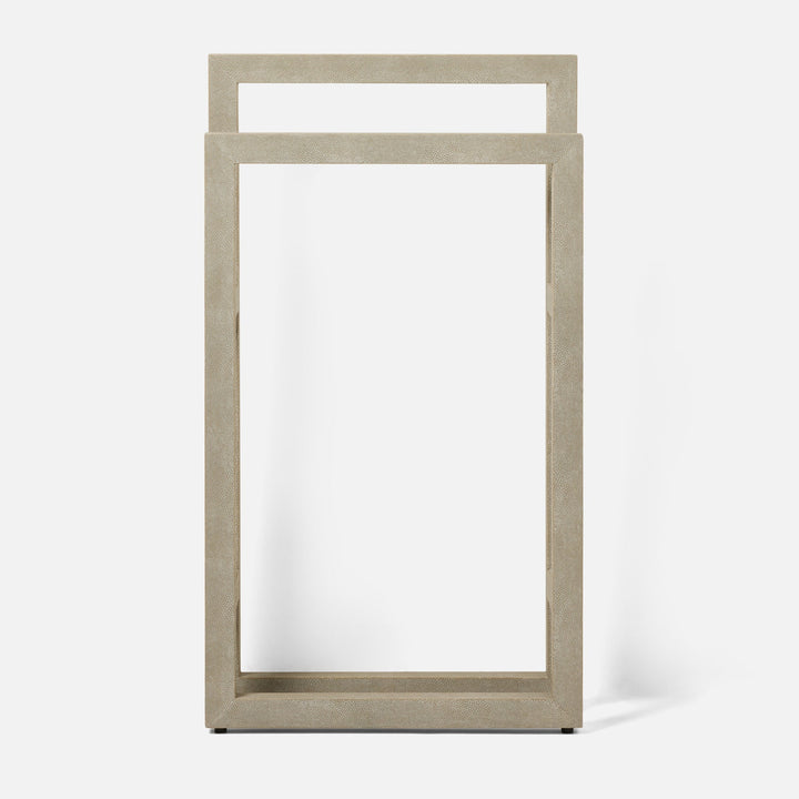 Ramsey, Sand, Towel Rack, Freestanding, 20"X36", Realistic Faux Shagreen