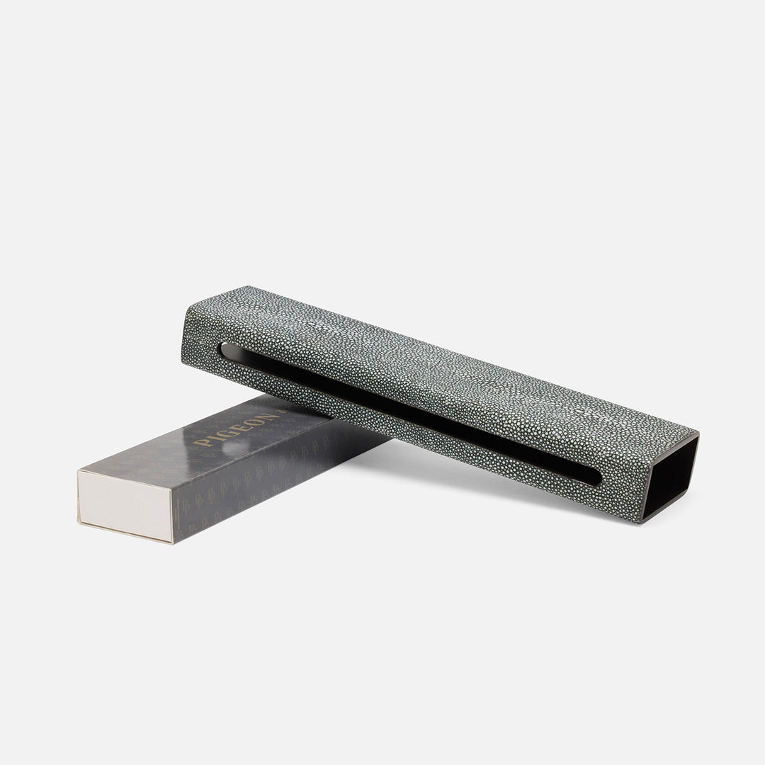 Saugus, Cool Gray, Match Box And Sleeve, Xlong, Faux Shagreen