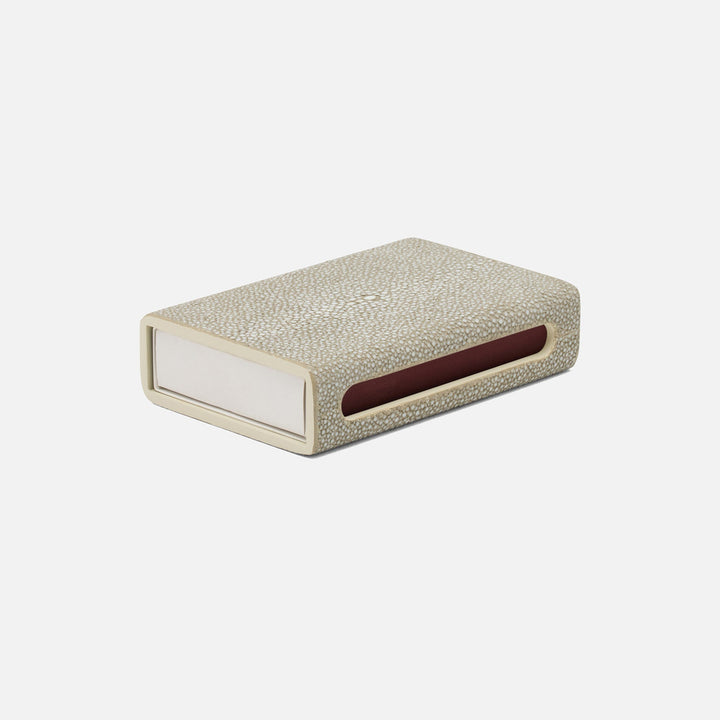 Saugus, Sand, Match Box And Sleeve, Standard, Faux Shagreen