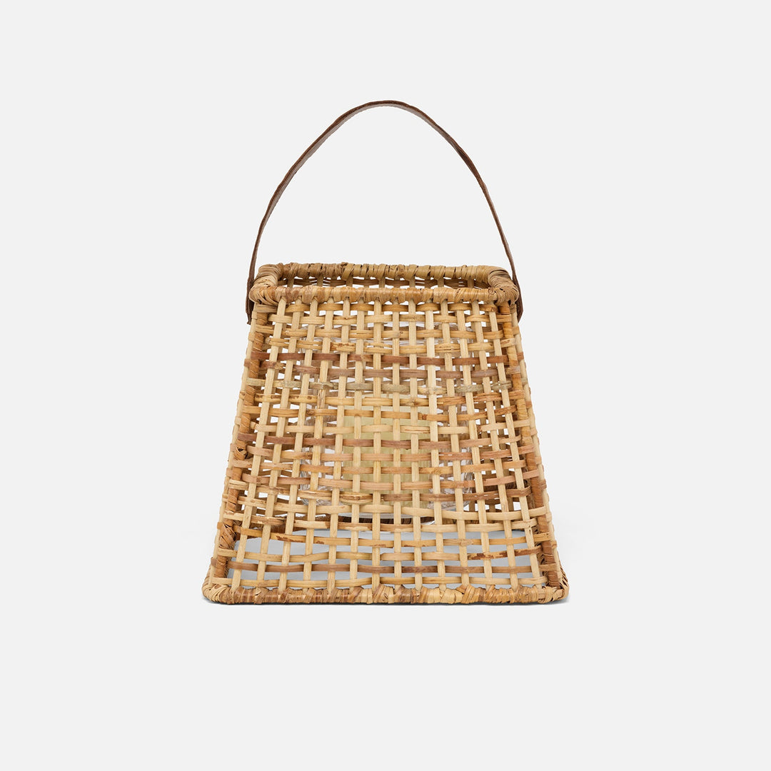 Trent, Natural, Hurricane W/ Handle, Small, Rattan/Bamboo, Pack/2