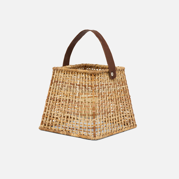 Trent, Natural, Hurricane W/ Handle, Small, Rattan/Bamboo, Pack/2