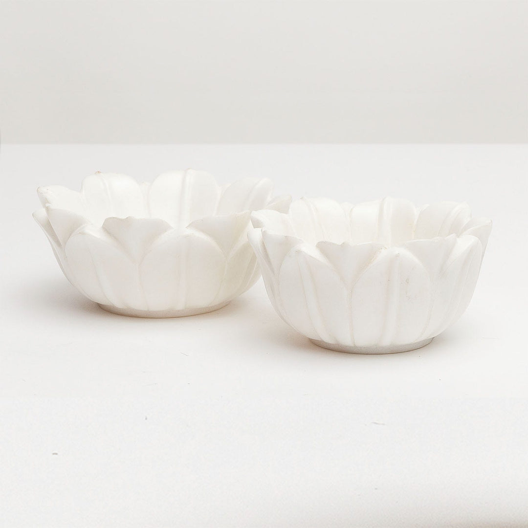 Vero, White, Bowls, Marble, S/2