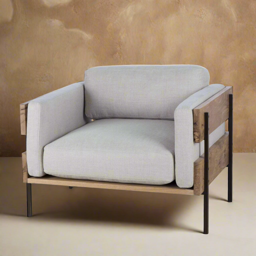 Rental Carson II Chair - Marbella Oatmeal by Sonder Living - Rental Price/Week