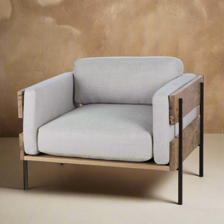 Rental Carson II Chair - Marbella Oatmeal by Sonder Living - Rental Price/Week