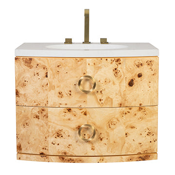 Cirque Wall Sink Chest - Burl