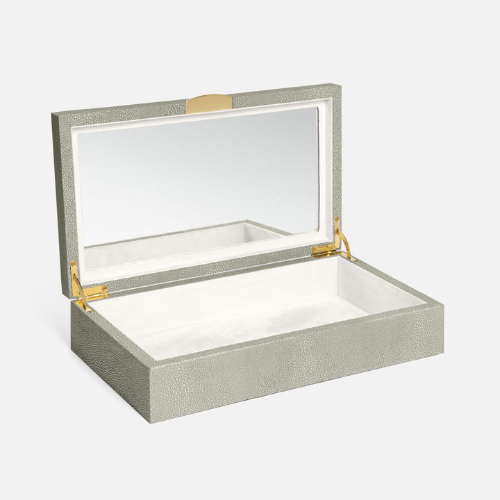 Lucerne, Sand, Jewelry Box, Rectangular, Realistic Faux Shagreen