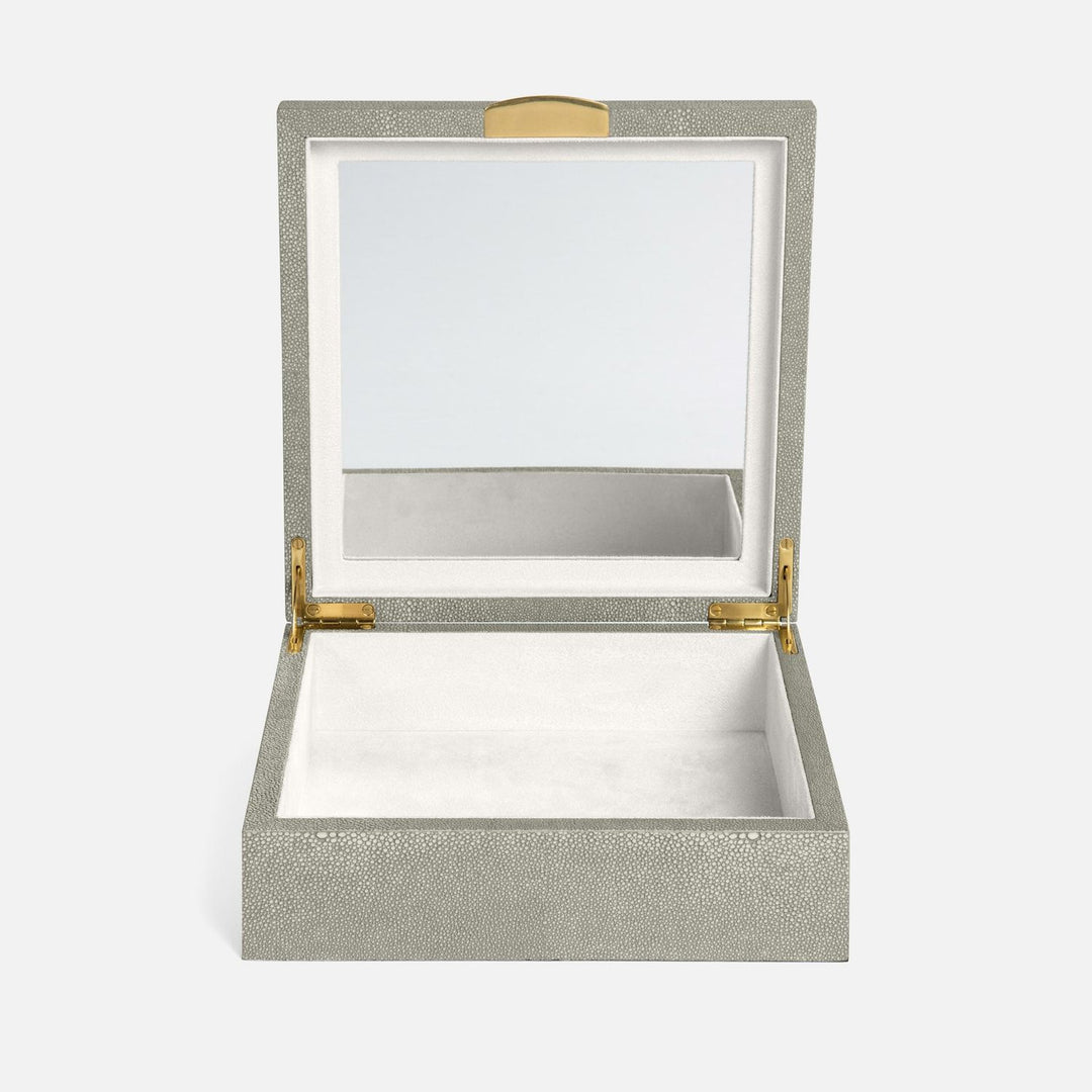 Lucerne, Sand, Jewelry Box, Square, Realistic Faux Shagreen