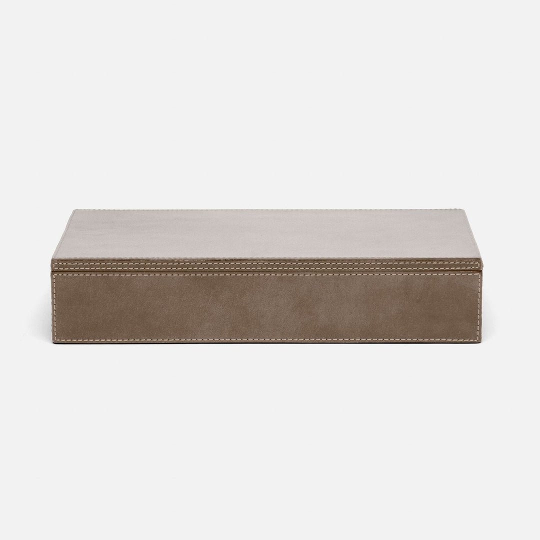 Retford, Warm Gray, Accent Box, Large, Full-Grain Leather, M/2