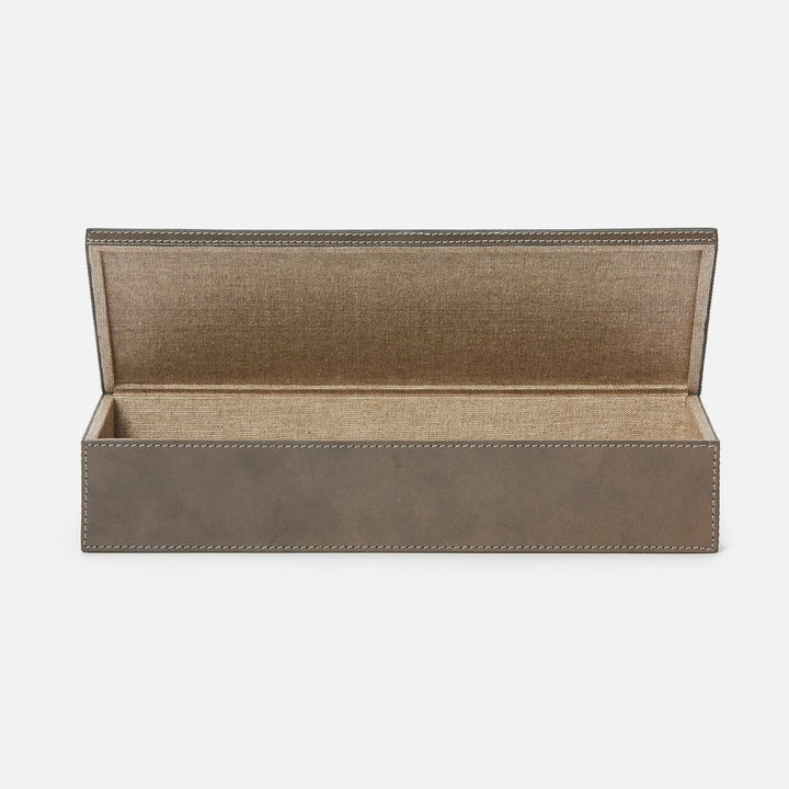 Retford, Warm Gray, Accent Box, Large, Full-Grain Leather, M/2