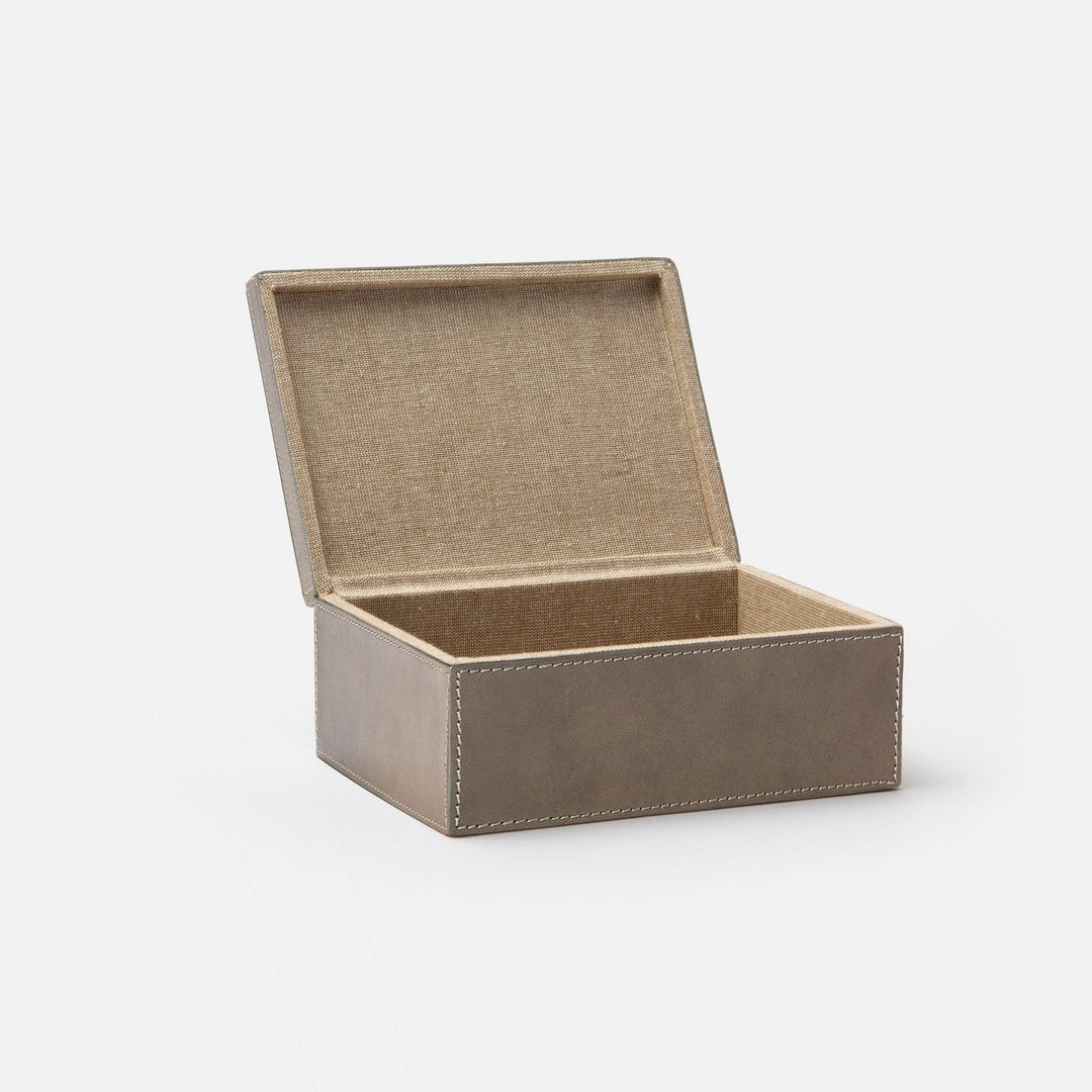 Retford, Warm Gray, Accent Box, Medium, Full-Grain Leather, M/2