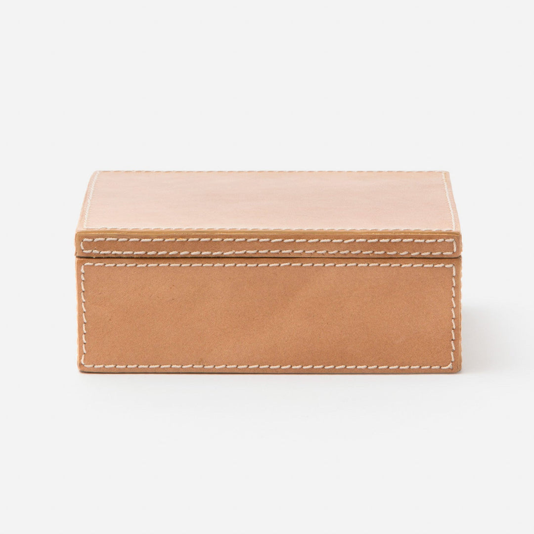 Selby, Aged Camel, Accent Box, Small, Full-Grain Leather, Pack/2