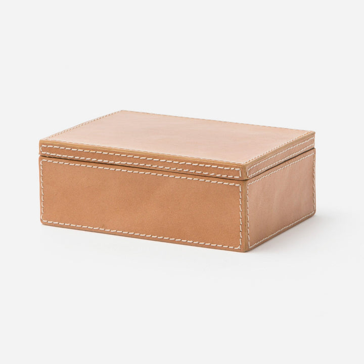 Selby, Aged Camel, Accent Box, Small, Full-Grain Leather, Pack/2
