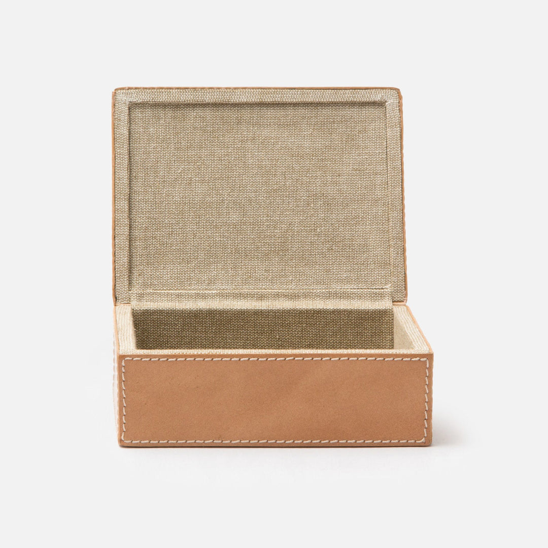 Selby, Aged Camel, Accent Box, Small, Full-Grain Leather, Pack/2
