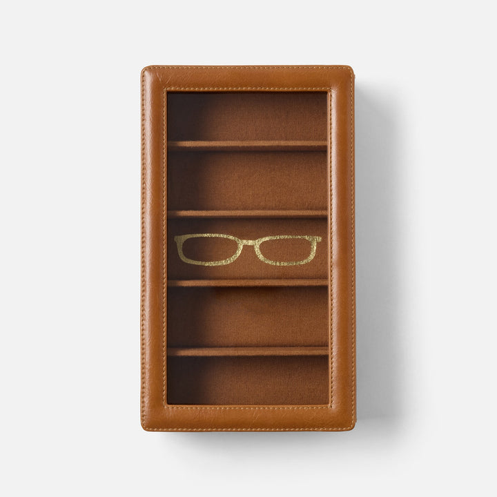 Vercelli, Saddle, Eyewear Organizer Case, Full-Grain Leather