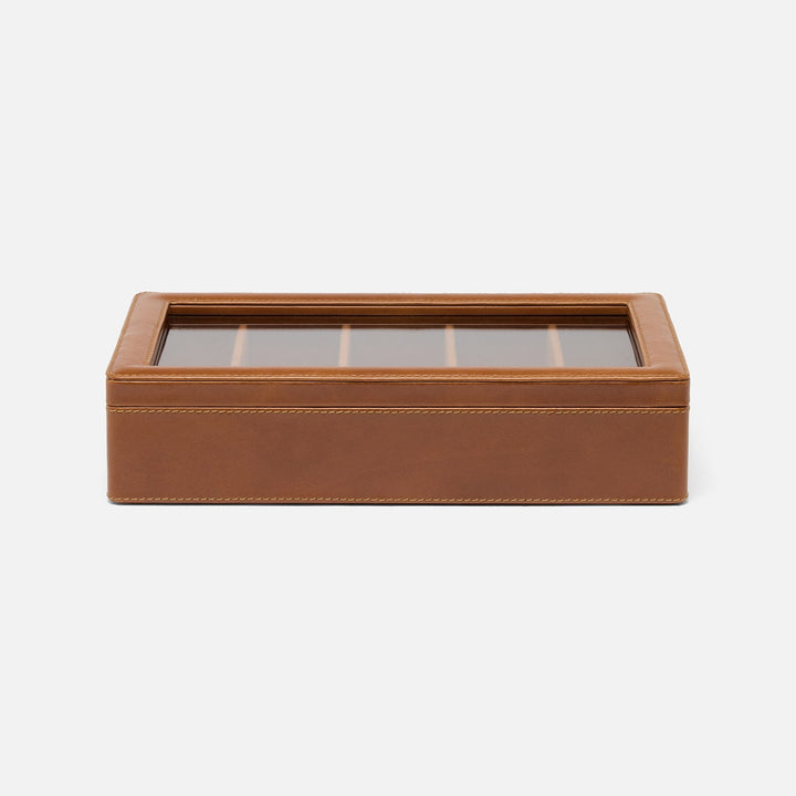Vercelli, Saddle, Eyewear Organizer Case, Full-Grain Leather