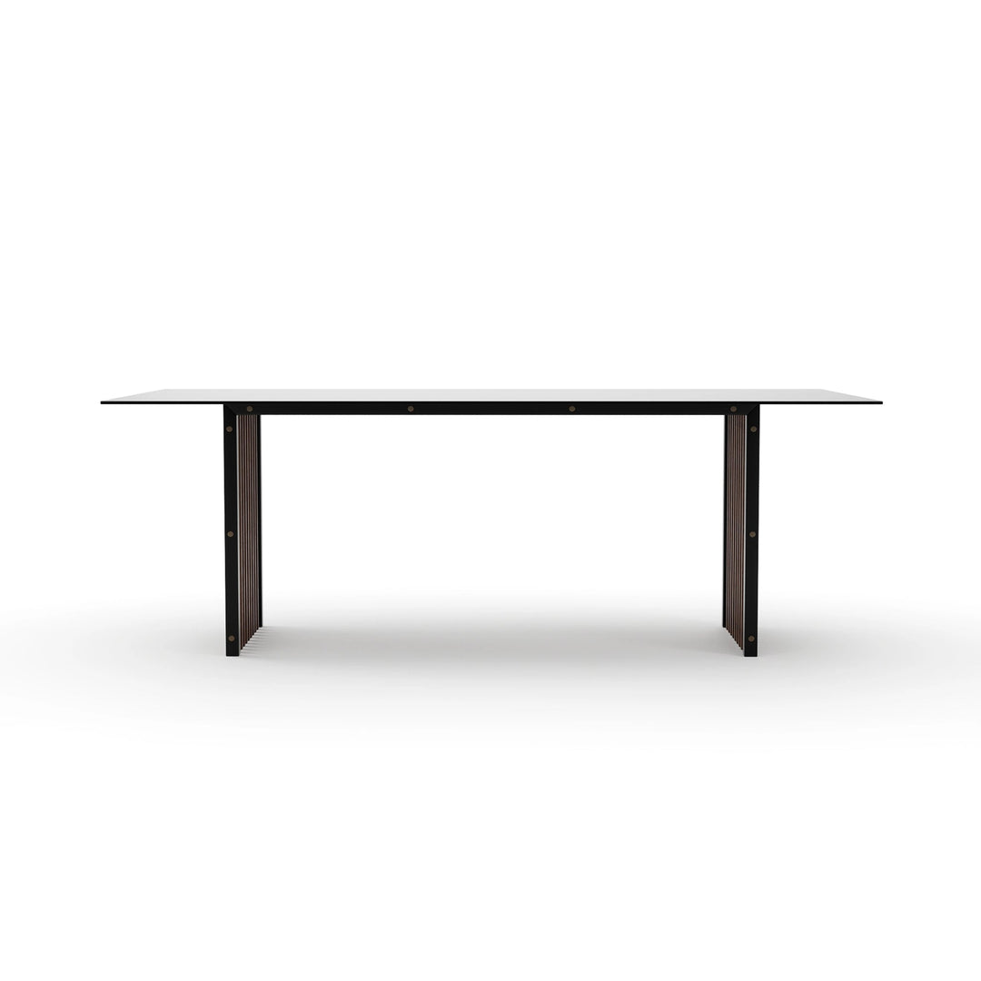 Pinstripe Dark Slatted Dining Table