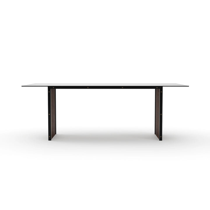 Pinstripe Dark Slatted Dining Table