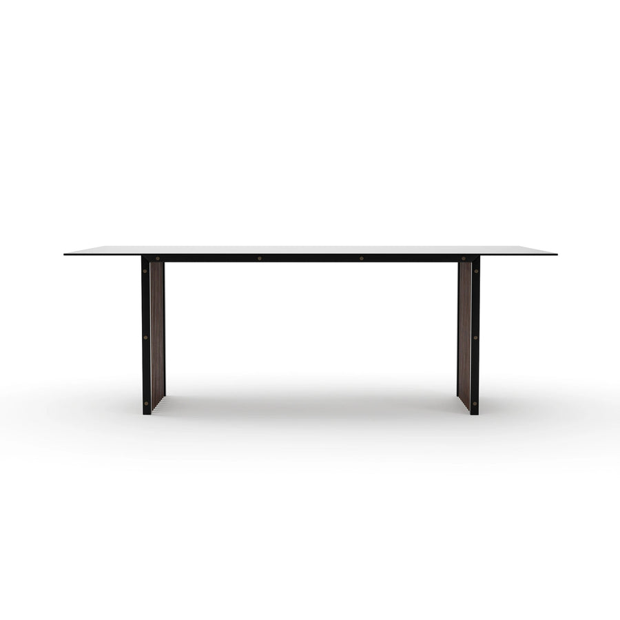 Pinstripe Dark Slatted Dining Table