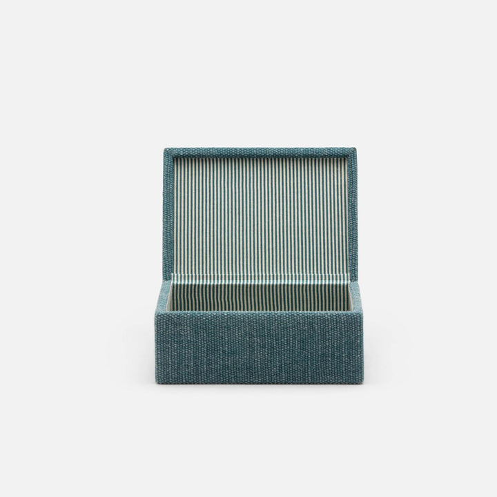 Blarney, Teal, Box, Medium, Cotton Jute, Pack/2