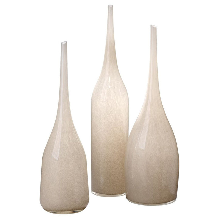 Pixie Decorative Vases (set of 3)-Jamie Young-JAMIEYO-7PIXI-VAWMGR-VasesGrey-3-France and Son