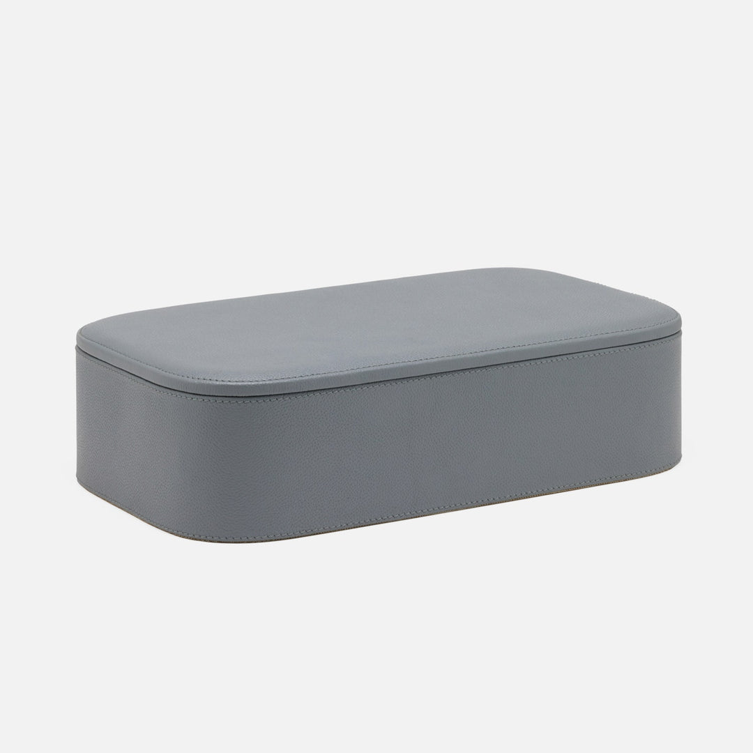 Dozza, Dark Gray, Accent Box, Xlarge, Full-Grain Leather, Pack/2