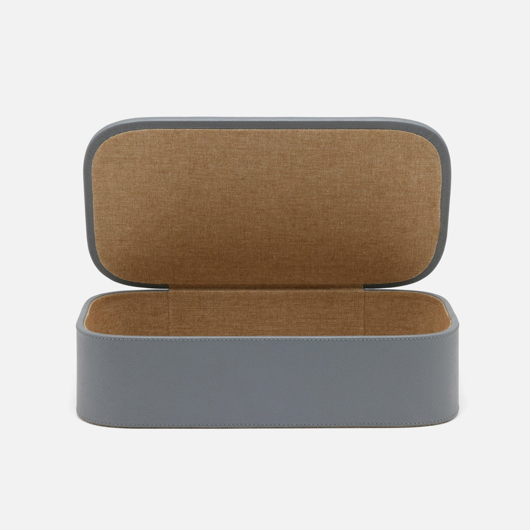 Dozza, Dark Gray, Accent Box, Xlarge, Full-Grain Leather, Pack/2