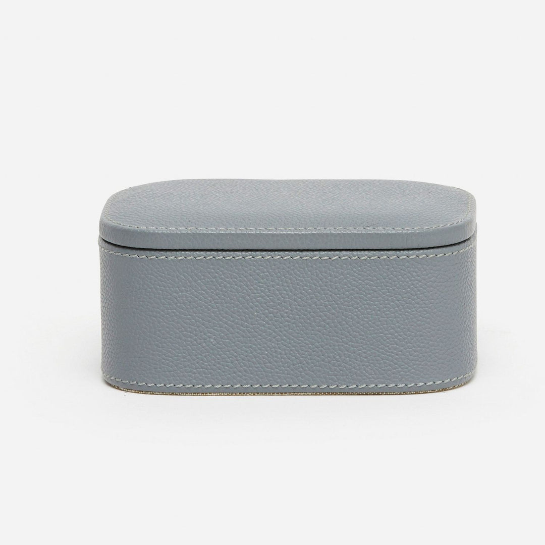 Dozza, Dark Gray, Accent Box, Small, Full-Grain Leather, Pack/2