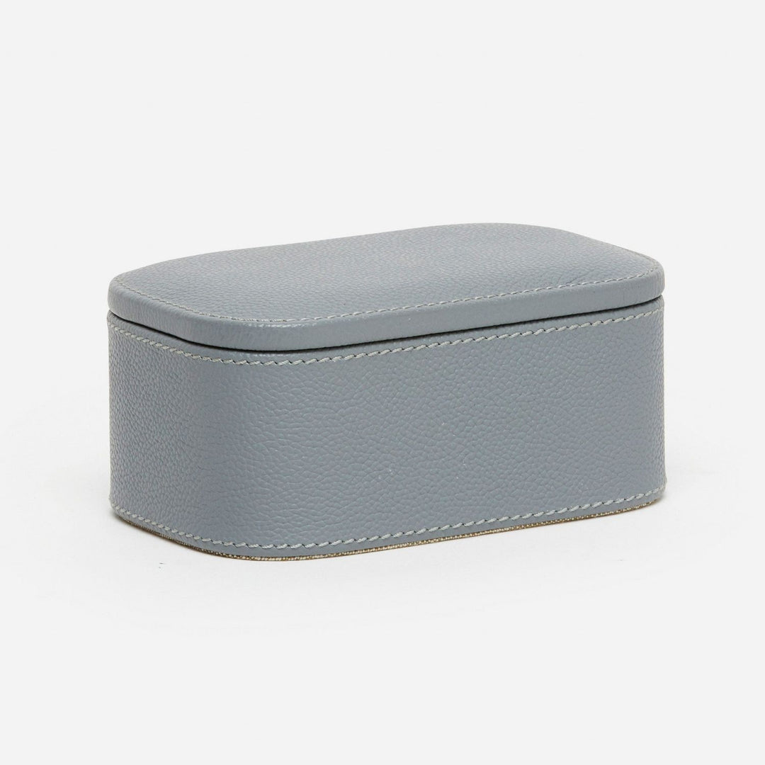 Dozza, Dark Gray, Accent Box, Small, Full-Grain Leather, Pack/2