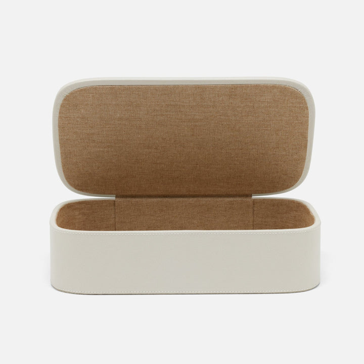 Dozza, Light Gray, Accent Box, Xlarge, Full-Grain Leather, Pack/2