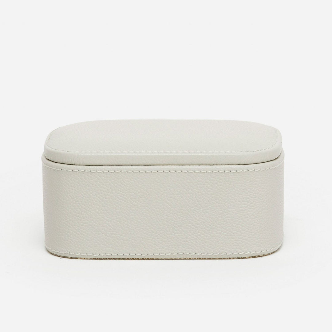 Dozza, Light Gray, Accent Box, Small, Full-Grain Leather, Pack/2