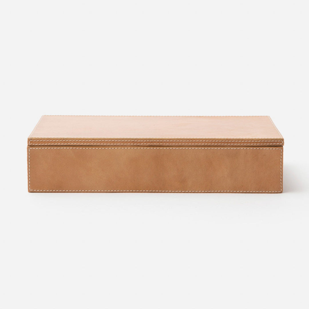 Selby, Aged Camel, Accent Box, Large, Full-Grain Leather, Pack/2