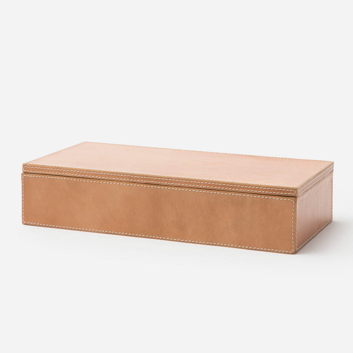 Selby, Aged Camel, Accent Box, Large, Full-Grain Leather, Pack/2