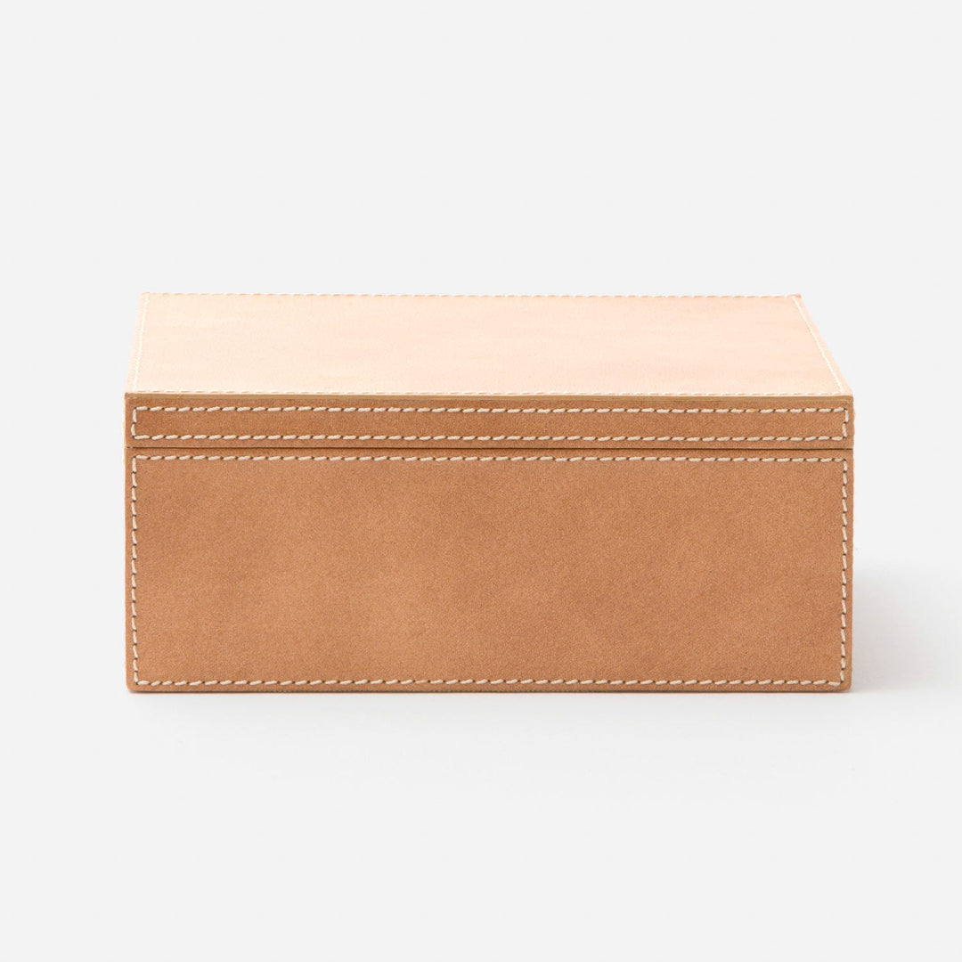 Selby, Aged Camel, Accent Box, Medium, Full-Grain Leather, Pack/2