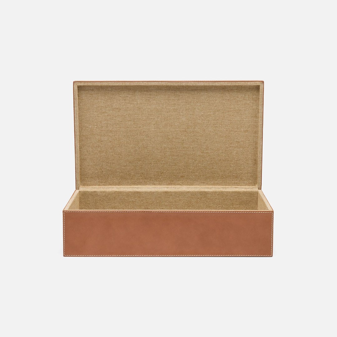 Selby, Aged Camel, Accent Box, Xlarge, Full-Grain Leather