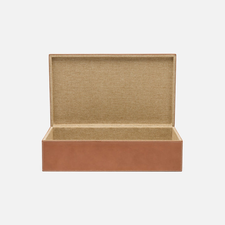Selby, Aged Camel, Accent Box, Xlarge, Full-Grain Leather