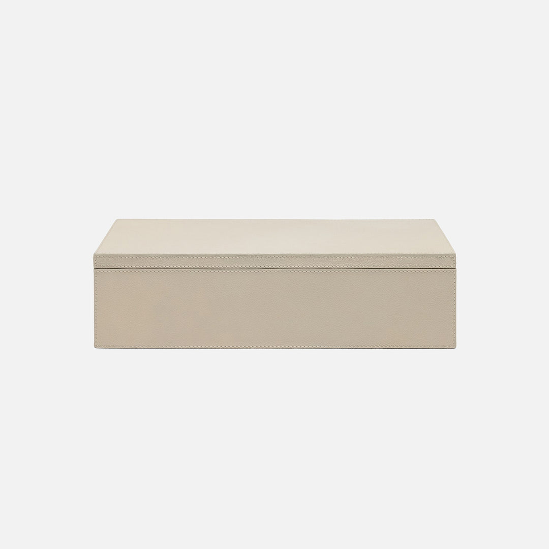 Selby, Light Gray, Accent Box, Xlarge, Full-Grain Leather