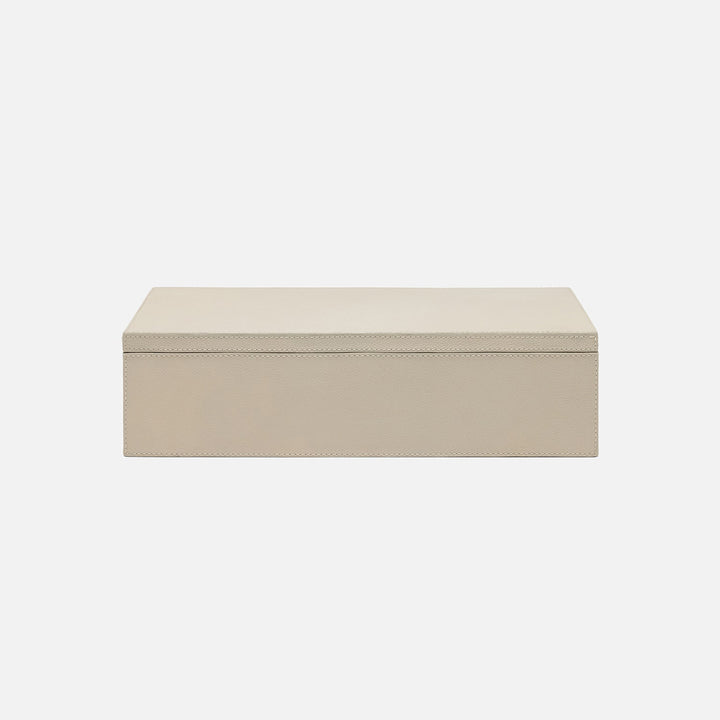 Selby, Light Gray, Accent Box, Xlarge, Full-Grain Leather