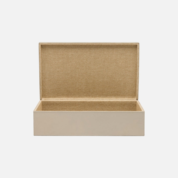 Selby, Light Gray, Accent Box, Xlarge, Full-Grain Leather