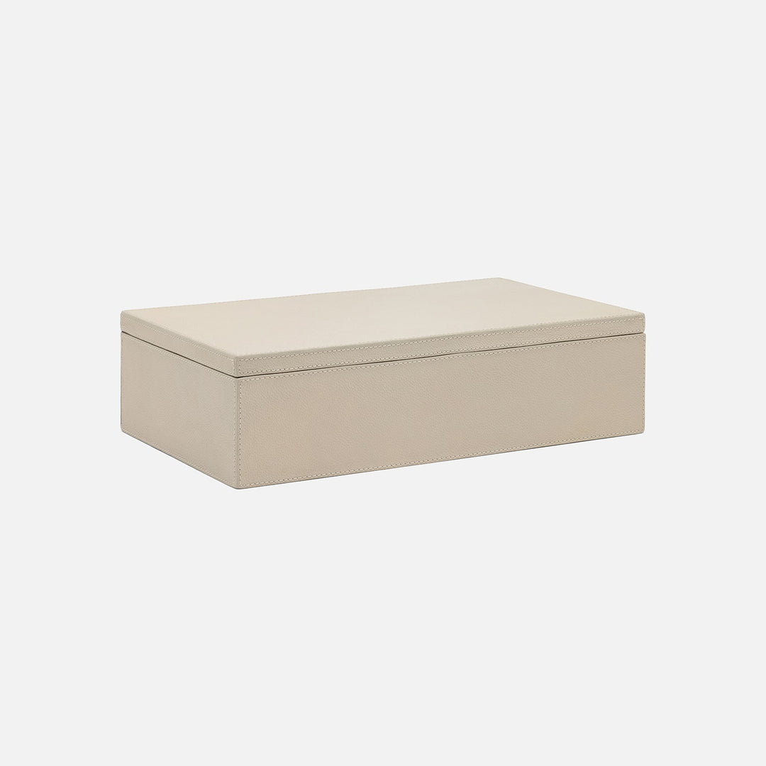 Selby, Light Gray, Accent Box, Xlarge, Full-Grain Leather