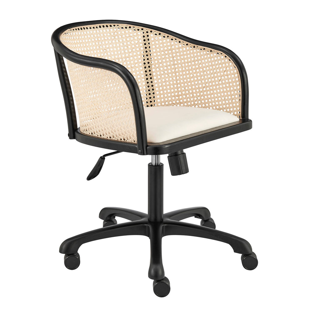 Elsy Office Chair-Eurø Style-eurostyle-08194-BLK-Task ChairsBeige Seat & Black Frame-2-France and Son