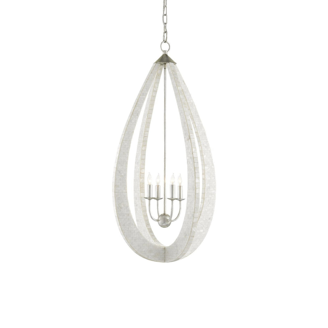 Arietta White Teardrop Chandelier