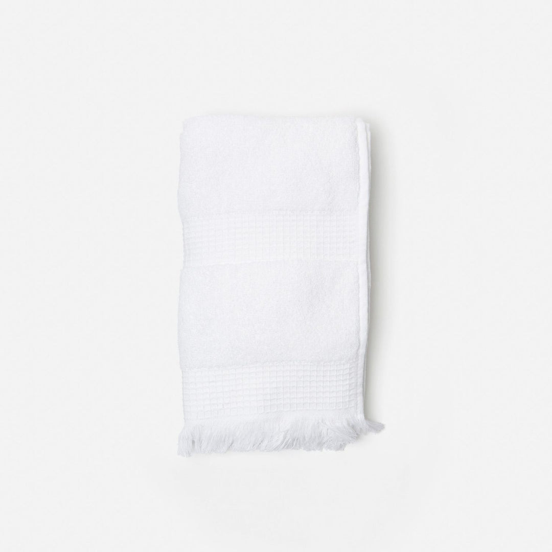 Annecy, White Hand Towel, 30"Lx20"W, 100% Cotton, 550 Gsm
