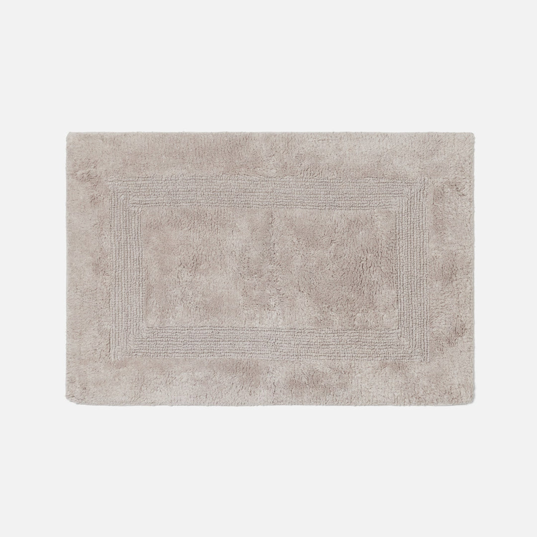 Mason, Ash Gray, Bath Mat W/ Border, 28"X20", Cotton