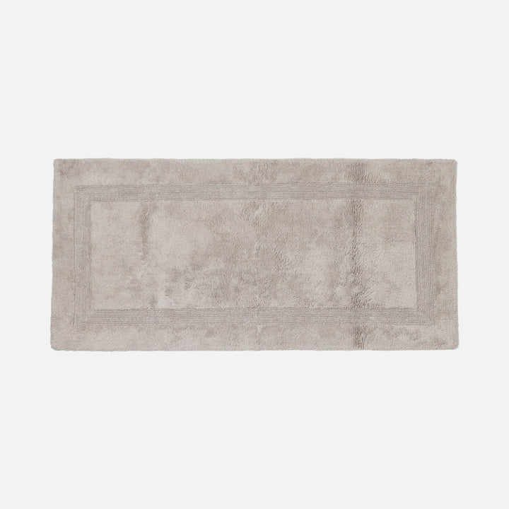 Mason, Ash Gray, Bath Mat W/ Border, 56"X26", Cotton