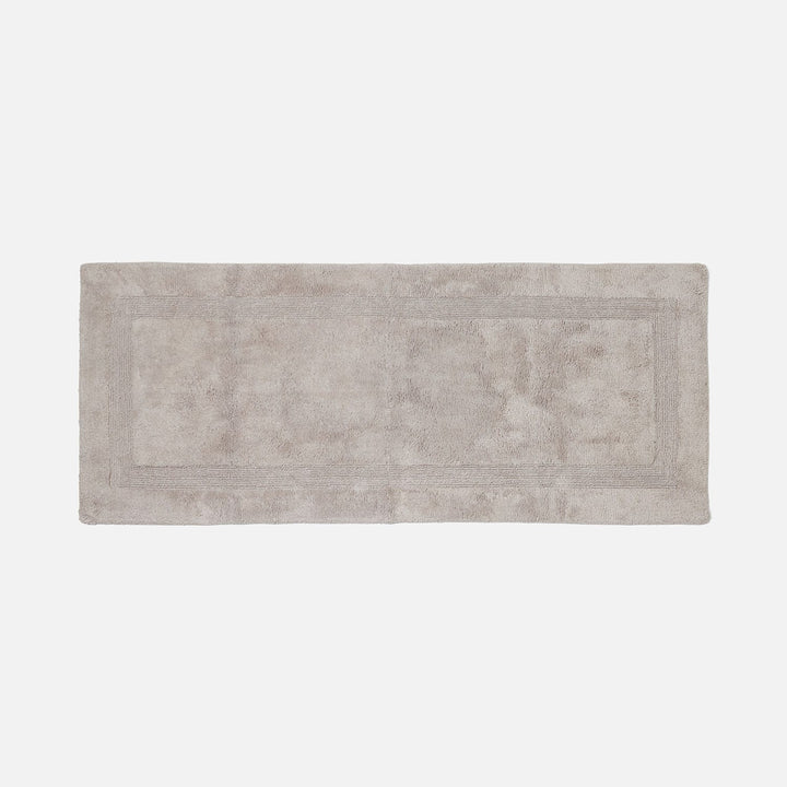 Mason, Ash Gray, Bath Mat W/ Border, 64"X26", Cotton