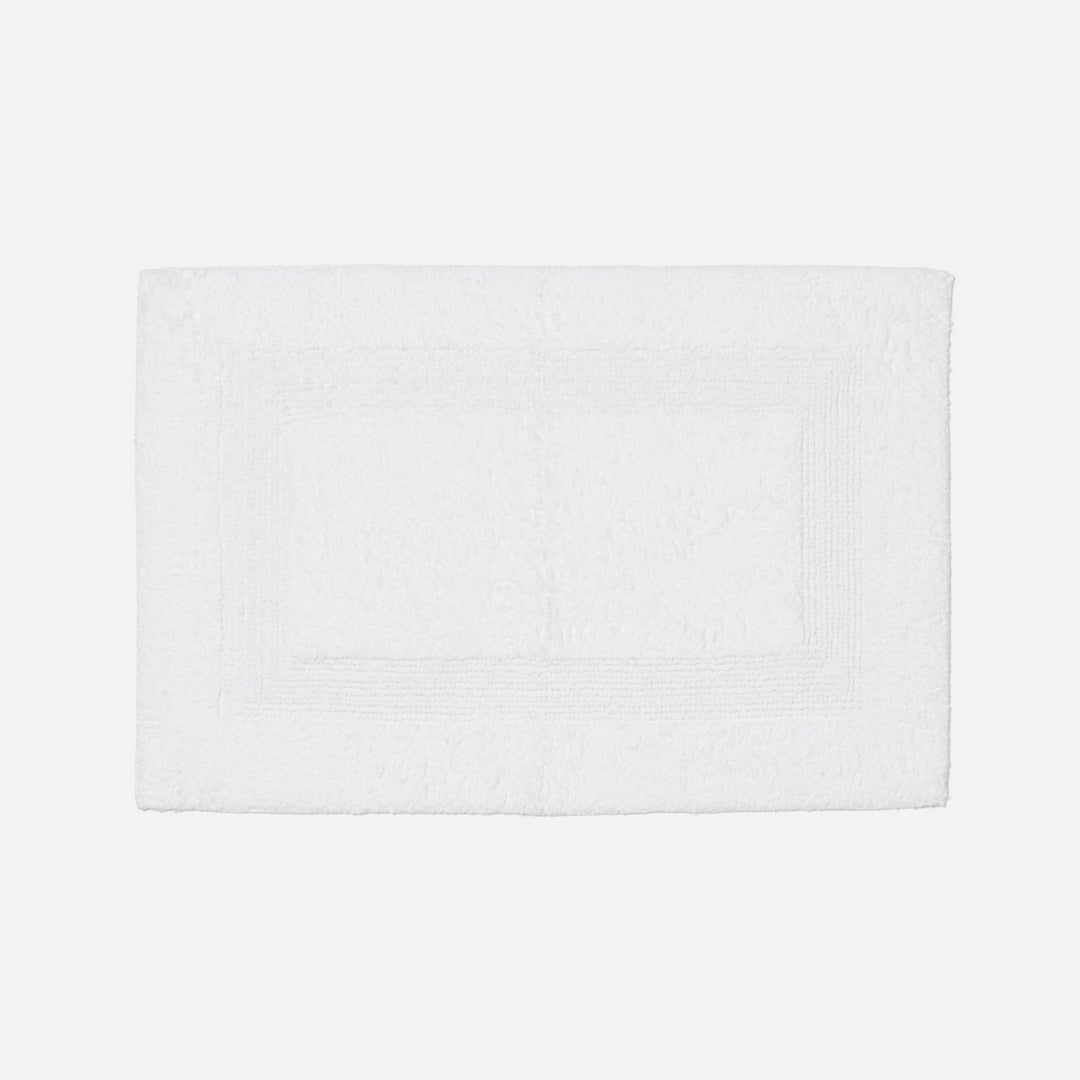 Mason, White, Bath Mat W/ Border, 28"X20", Cotton
