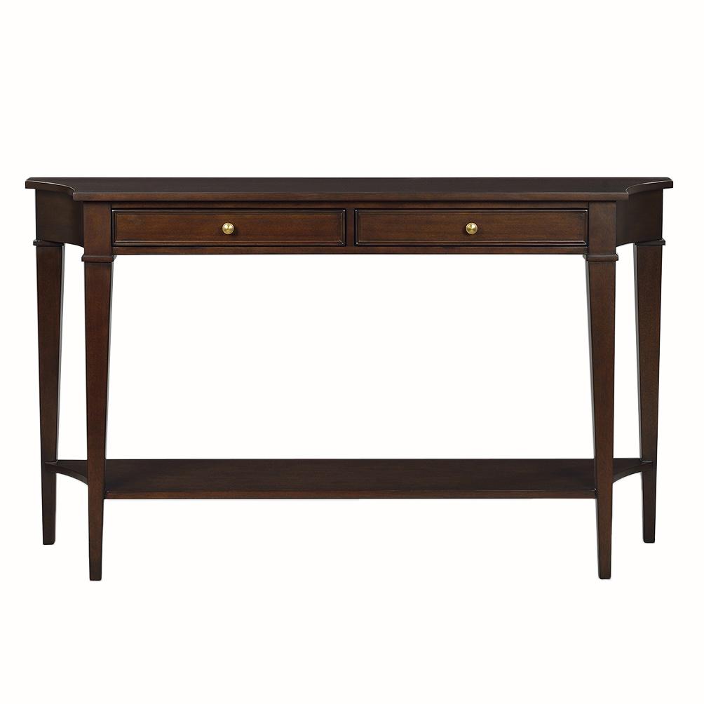 Salem Console Table-Oliver Home-OliverH-0906-03-Console TablesChocolate-3-France and Son